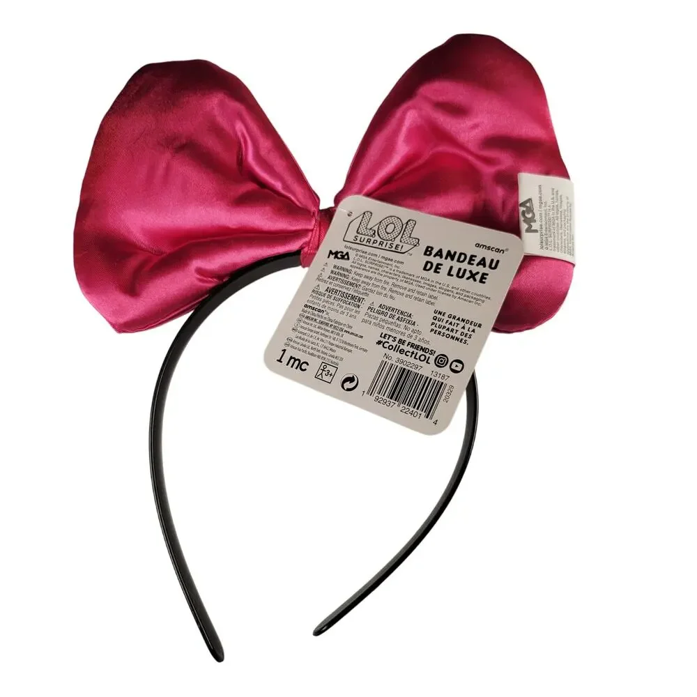 LOL Surprise Deluxe Headband Pink Bow One Size Fits Most Birthday Party